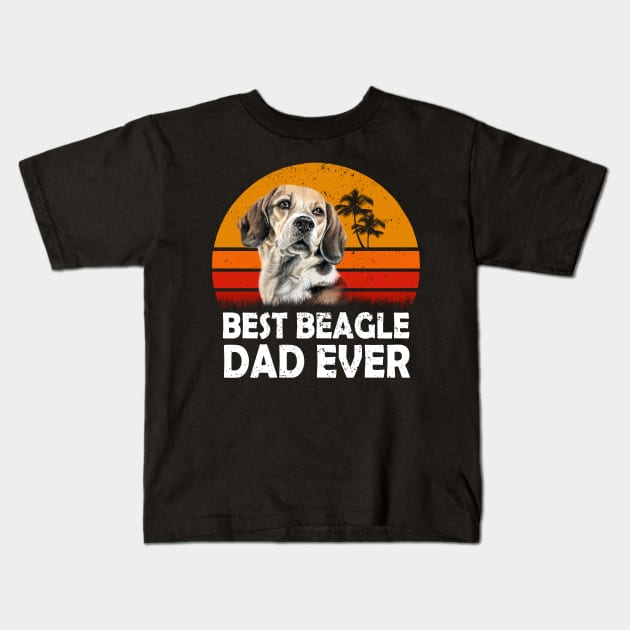 Dog Vintage Best Beagle Dad Ever Gifts Lover T-Shirt Kids T-Shirt by heehee shop
